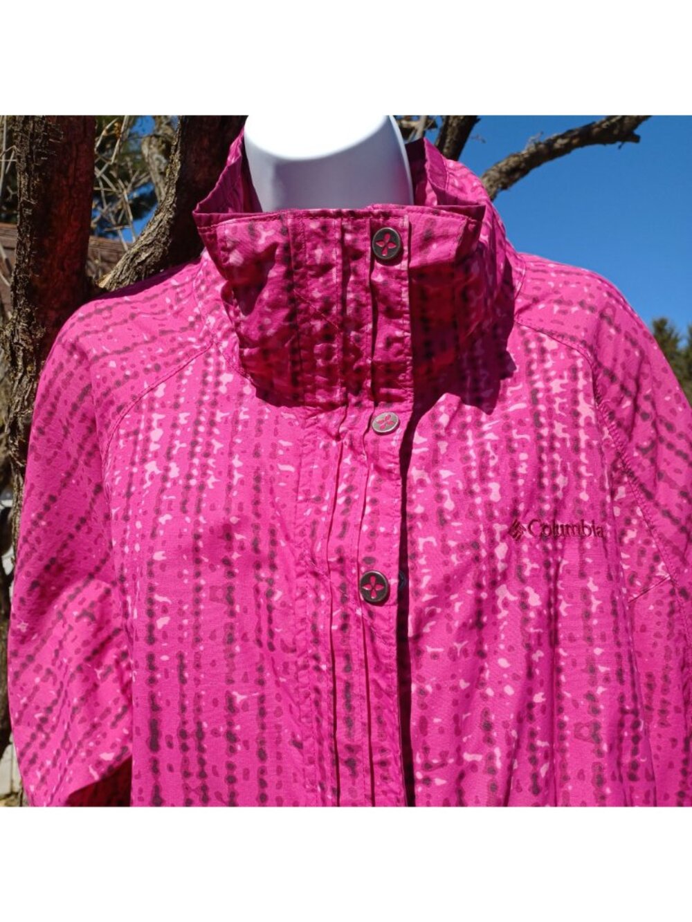 Columbia Bugaboo Windbreaker Jacket Lightweight Pink Outdoor Utility Womens 3X - Picture 6 of 16